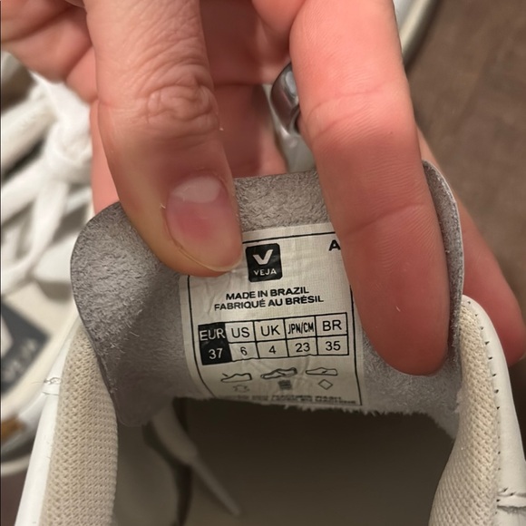 Veja White and Tan Women's Sneakers - Picture 4 of 4